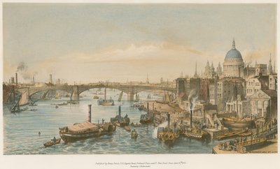 Southwark Bridge from London Bridge by William Parrott